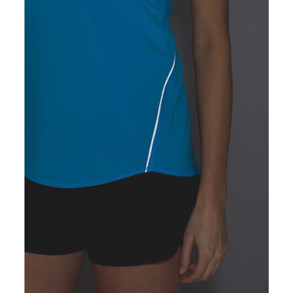 Lululemon Real Quick Singlet Kayak Blue Swift Ultra Light Tank Top - Picture 6 of 8